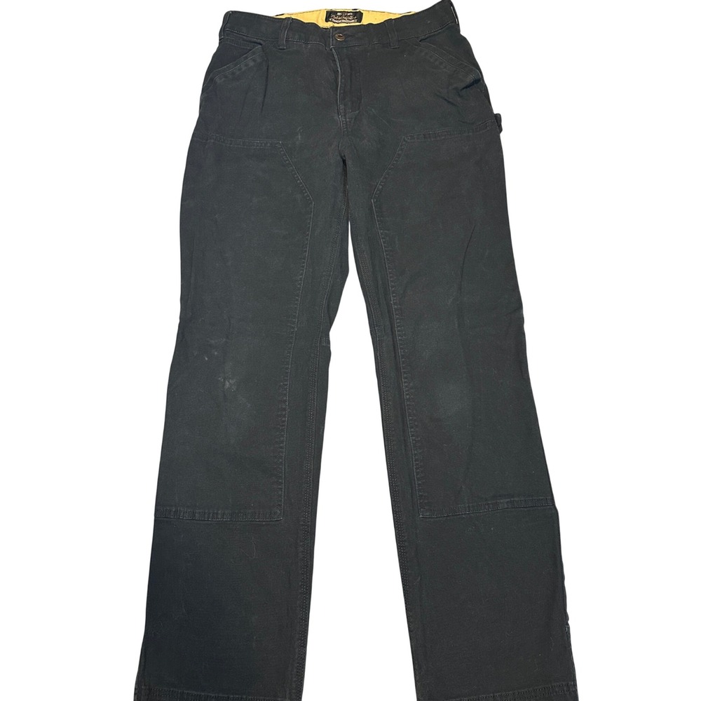 Noble Outfitters Womens Black Canvas Double Front Utility Work Pants Size 12 - Picture 4 of 8